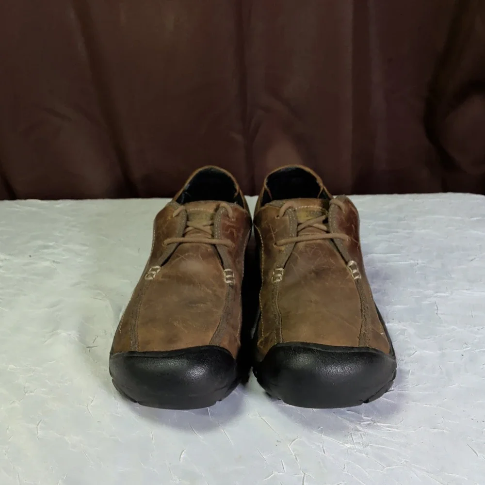 Keen Portsmouth II Shoes Mens Size 11.5M Waterproof Brown Leather Lace Up Gorp